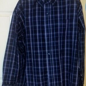 GUNNISON CREEK OUTFITTERS Men's Shirt Size XXL 2XL Plaid Blue Button Down
